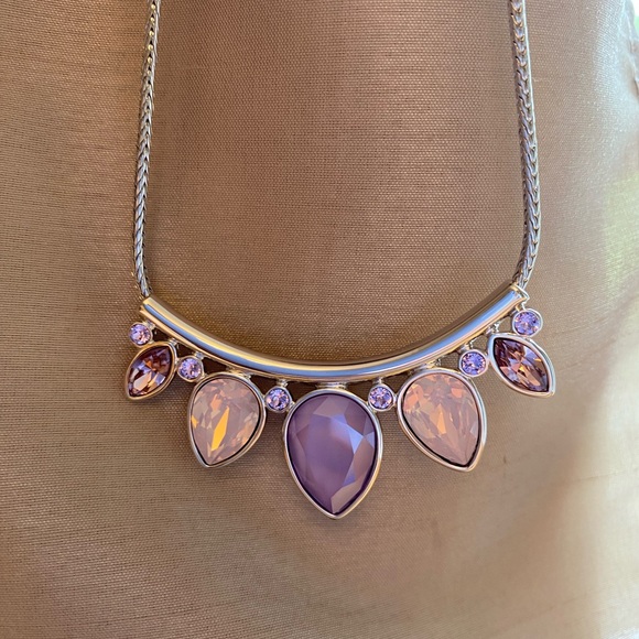 Touchstone Crystal Jewelry - NIB! Touchstone Crystal Necklace pink and purple stones